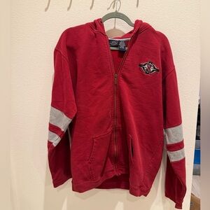 Sonoma Kids Red Hoodie with Gray Stripes